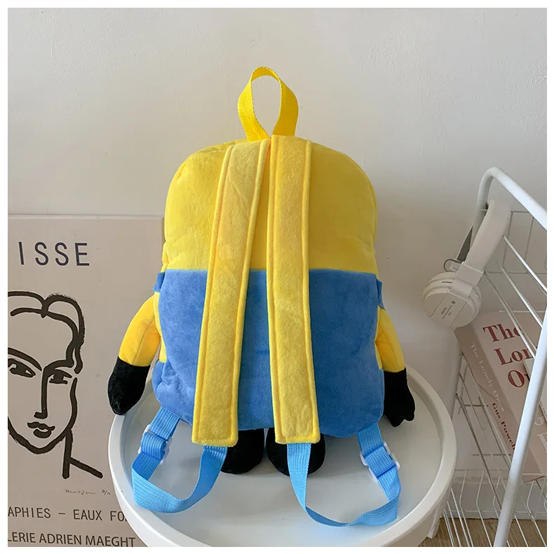 Kawaii Cartoon Minions Plush Backpack