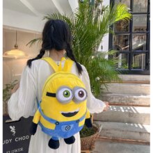 Minions Movie Plush Schoolbag Backpack Hot Cartoon Minions Lovely Hip Bag Anime Cute Big Eyes Plushie Bag Child New Year Gifts Minions Movie Plush Schoolbag Backpack Hot Cartoon Minions Lovely Hip Bag Anime Cute Big Eyes Plushie Bag Child New Year Gifts