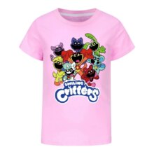 2-16Y 2024 Summer Smiling Critters Costume Kids Short Sleeve Tops Teenagers Boys Cotton T-shirt Baby Girls Cat Nap TShirt 2-16Y 2024 Summer Smiling Critters Costume Kids Short Sleeve Tops Teenagers Boys Cotton T-shirt Baby Girls Cat Nap TShirt