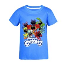 2-16Y 2024 Summer Smiling Critters Costume Kids Short Sleeve Tops Teenagers Boys Cotton T-shirt Baby Girls Cat Nap TShirt 2-16Y 2024 Summer Smiling Critters Costume Kids Short Sleeve Tops Teenagers Boys Cotton T-shirt Baby Girls Cat Nap TShirt
