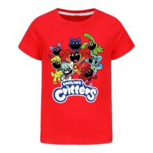 2-16Y 2024 Summer Smiling Critters Costume Kids Short Sleeve Tops Teenagers Boys Cotton T-shirt Baby Girls Cat Nap TShirt 2-16Y 2024 Summer Smiling Critters Costume Kids Short Sleeve Tops Teenagers Boys Cotton T-shirt Baby Girls Cat Nap TShirt
