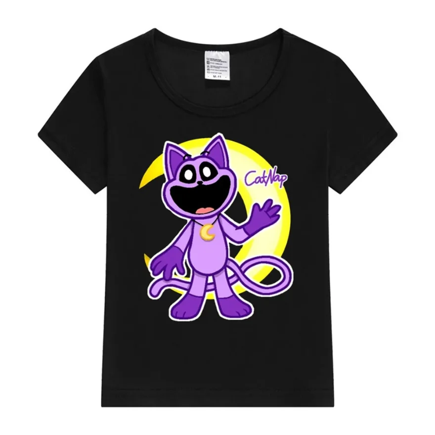 Cartoon Kawaii Smiling Critters Catnap Kids T-Shirt