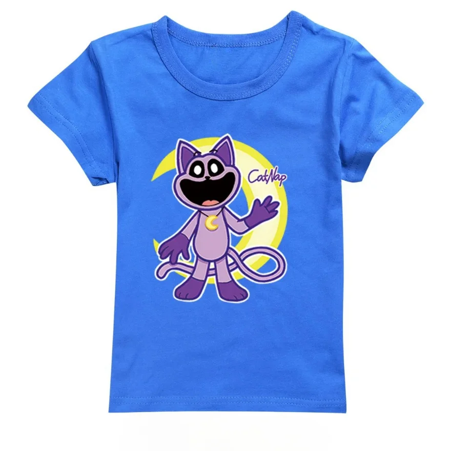 Cartoon Kawaii Smiling Critters Catnap Kids T-Shirt