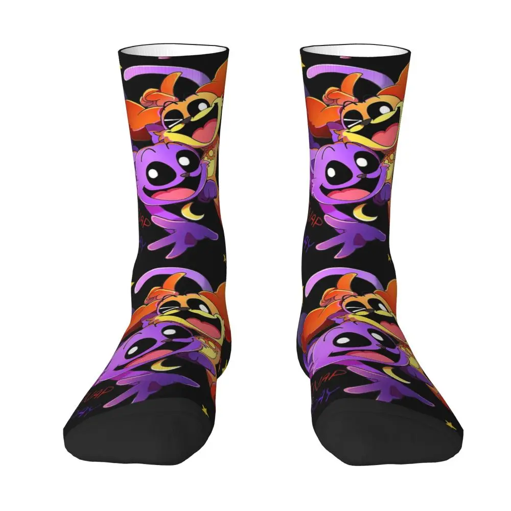 Kawaii Cartoon Smiling Critters Catnap And Dogday Socks - KawaiiMerch.com