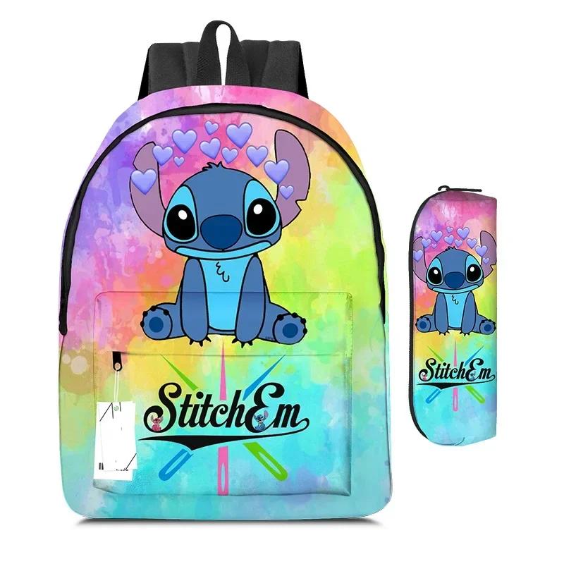 Cartoon Kawaii Stitch Backpack With Pencil Case Cartoon Kawaii Stitch Backpack With Pencil Case