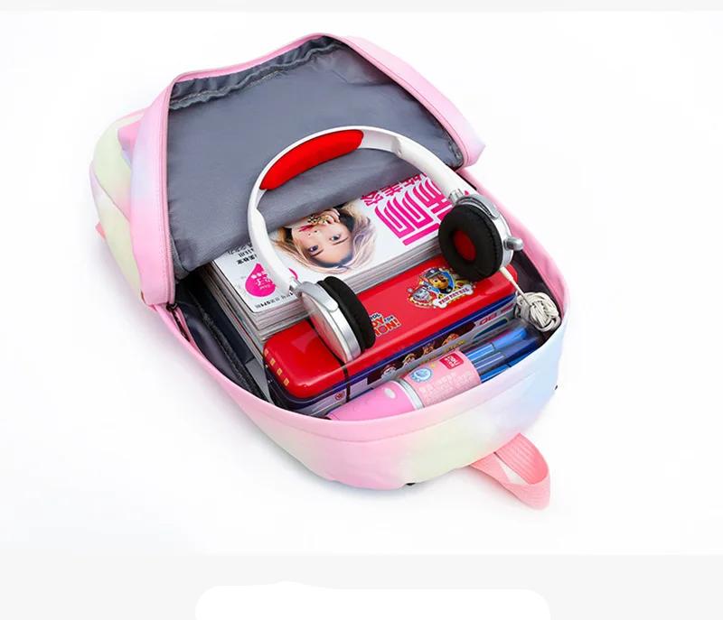 3Pcs Kawaii Sanrio Hello Kitty Colorful Backpack 3Pcs Kawaii Sanrio Hello Kitty Colorful Backpack