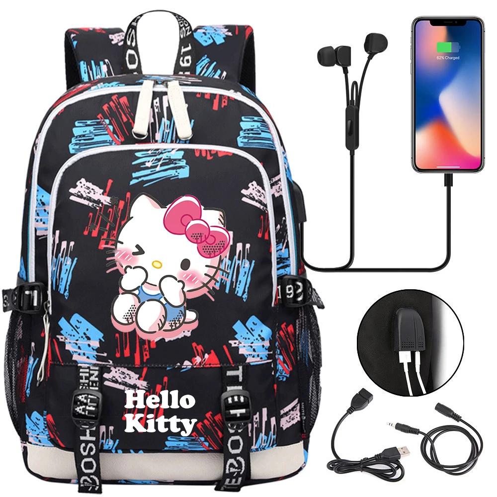 Kawaii Sanrio Hello Kitty Backpack With USB Port