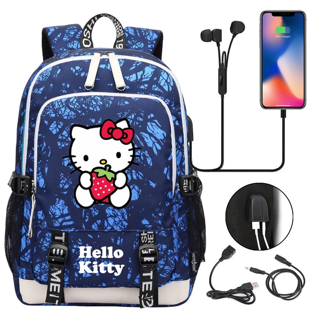 Kawaii Sanrio Hello Kitty Backpack With USB Kawaii Sanrio Hello Kitty Backpack With USB