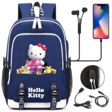 Sanrio Kawaii Hello Kitty Backpack With USB Sanrio Kawaii Hello Kitty Backpack With USB