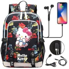 Sanrio Kawaii Cartoon Hello Kitty Backpack With USB Sanrio Kawaii Cartoon Hello Kitty Backpack With USB