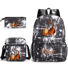 Kawaii Cartoon The Tigger Movie Backpack With Shoulder Bag And Pencil Case Kawaii Cartoon The Tigger Movie Backpack With Shoulder Bag And Pencil Case