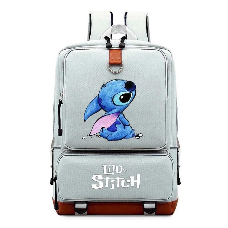 Cartoon Kawaii Lilo & Stitch White Color Backpack
