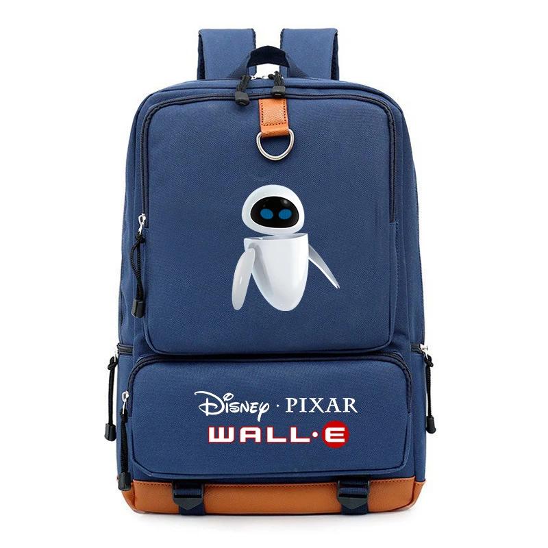 Kawaii Cartoon Wall-E Robot Navy Blue Color School Bag