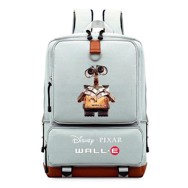 Kawaii Cartoon Wall-E Robot White Color School Bag