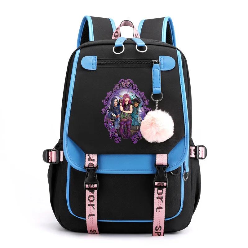 Kawaii Descendants 2 Blue Color USB Charging Backpack Kawaii Descendants 2 Blue Color USB Charging Backpack
