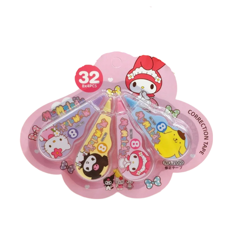 4Pcs Kawaii Cartoon My Melody Correction Tape 4Pcs Kawaii Cartoon My Melody Correction Tape