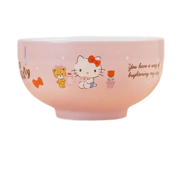 Kawaii Anime Hello Kitty Soup Bowl