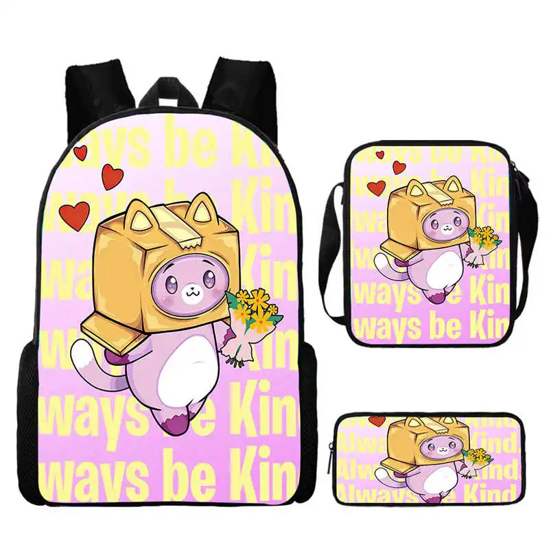 Kawaii LankyBox Backpack With Shoulder Bag And Pencil Case