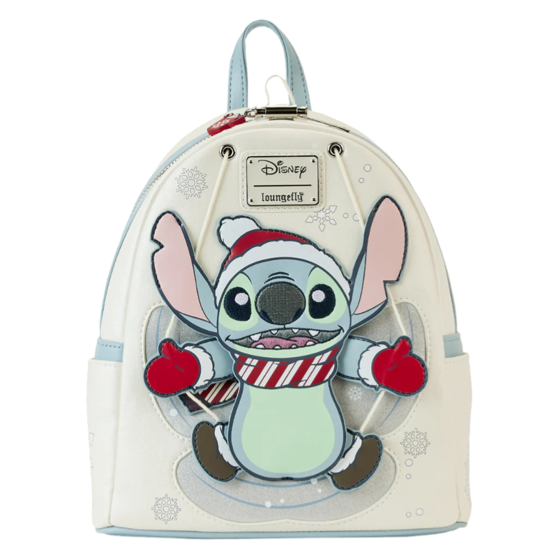 Kawaii Cartoon Stitch Holiday Snow Angel Backpack