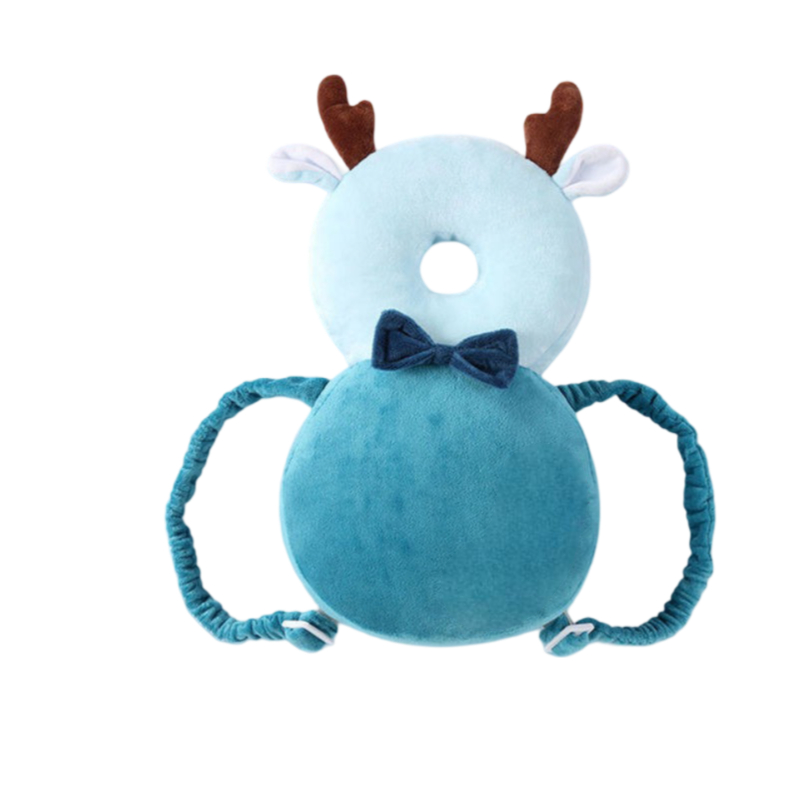 Kawaii Cartoon Blue Deer Baby Head Protector Backpack