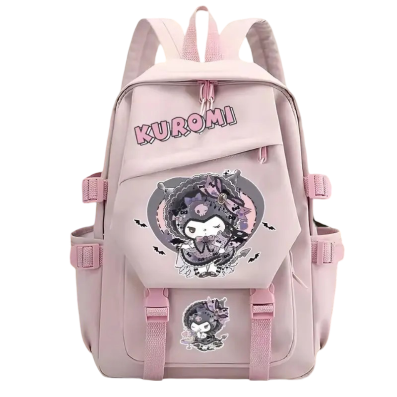 Kawaii Cartoon Kuromi Large Pink Backpack Kawaii Cartoon Kuromi Large Pink Backpack