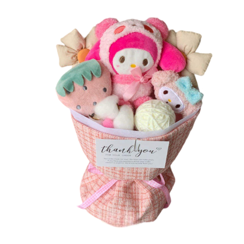 Kawaii My Melody Stuffed Flower Plush Toy Bouquet