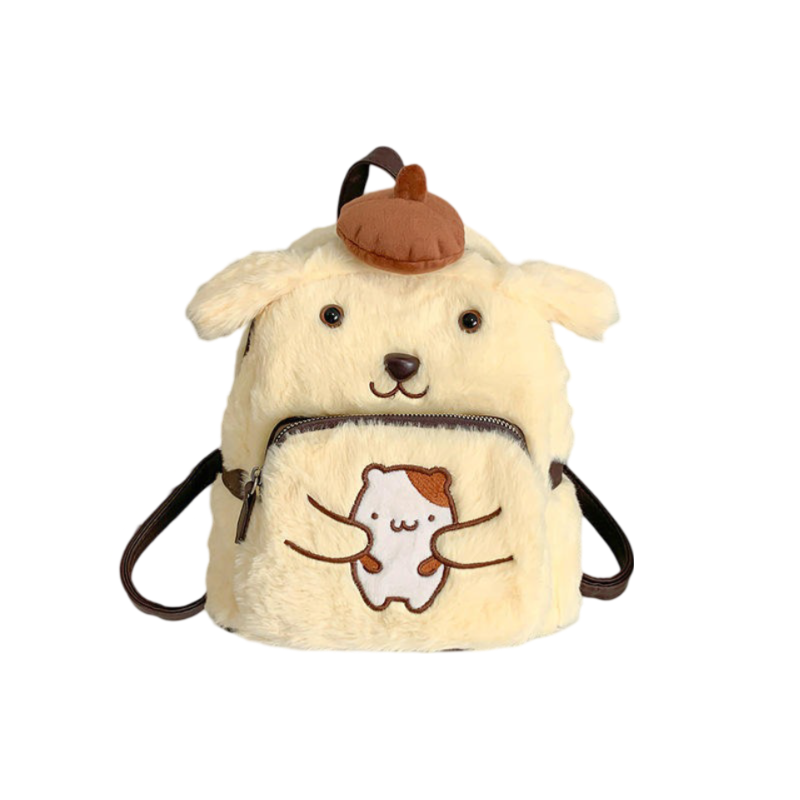 Kawaii Cartoon Pompompurin Soft Girl Backpack Kawaii Cartoon Pompompurin Soft Girl Backpack