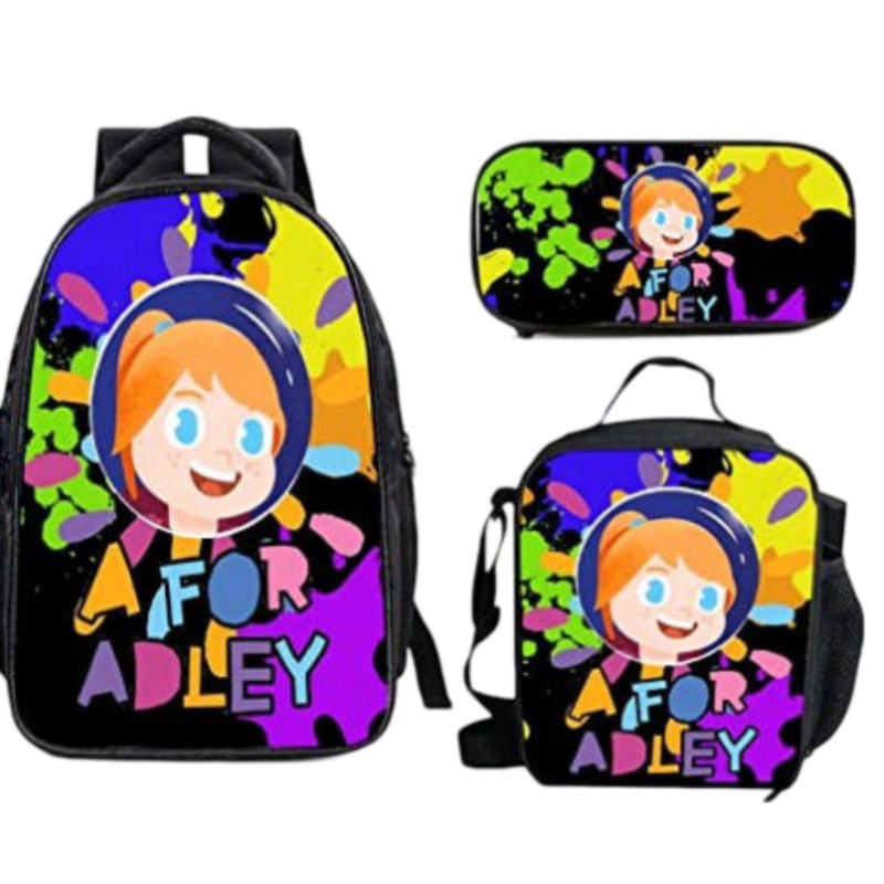 Kawaii Anime A For Adley Backpack And Lunch Bag With Pencil Case