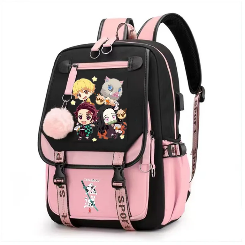 Kawaii Anime Kamado Demon Slayer Student School Backpack