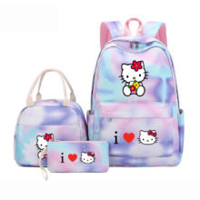 Sanrio Kawaii Hello Kitty Backpack With Lunch Bag And Pencil Case Sanrio Kawaii Hello Kitty Backpack With Lunch Bag And Pencil Case
