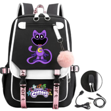 Kawaii Anime Smiling Critters Catnap USB Charge School Bag Kawaii Anime Smiling Critters Catnap USB Charge School Bag