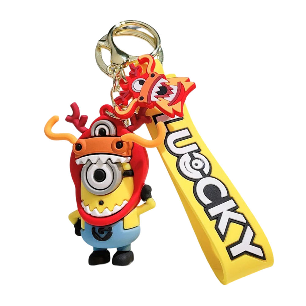 Kawaii Zodiac Minion Transform As Dragon Keychain