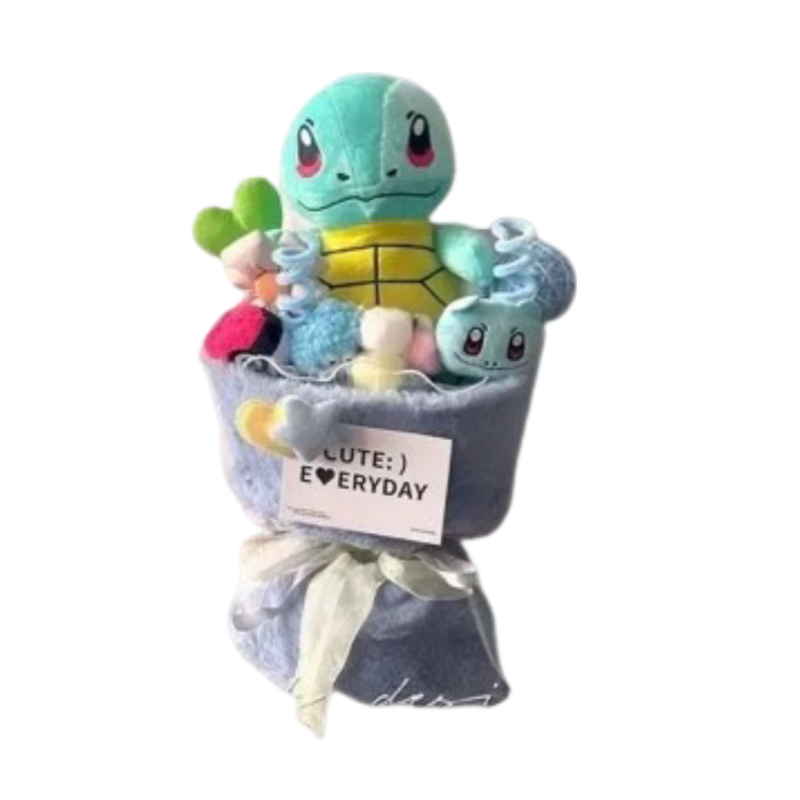 Cartoon Kawaii Pokemon Squirtle Plush Bouquet Cartoon Kawaii Pokemon Squirtle Plush Bouquet