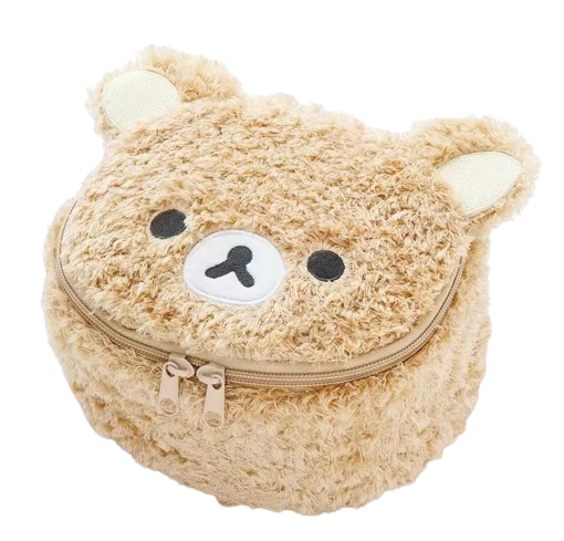 Kawaii Cartoon Rilakkuma Plush Makeup Organizer Bag Kawaii Cartoon Rilakkuma Plush Makeup Organizer Bag