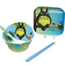 Sanrio Kawaii Cartoon My Neighbor Totoro Four-Piece Tableware Set Sanrio Kawaii Cartoon My Neighbor Totoro Four-Piece Tableware Set
