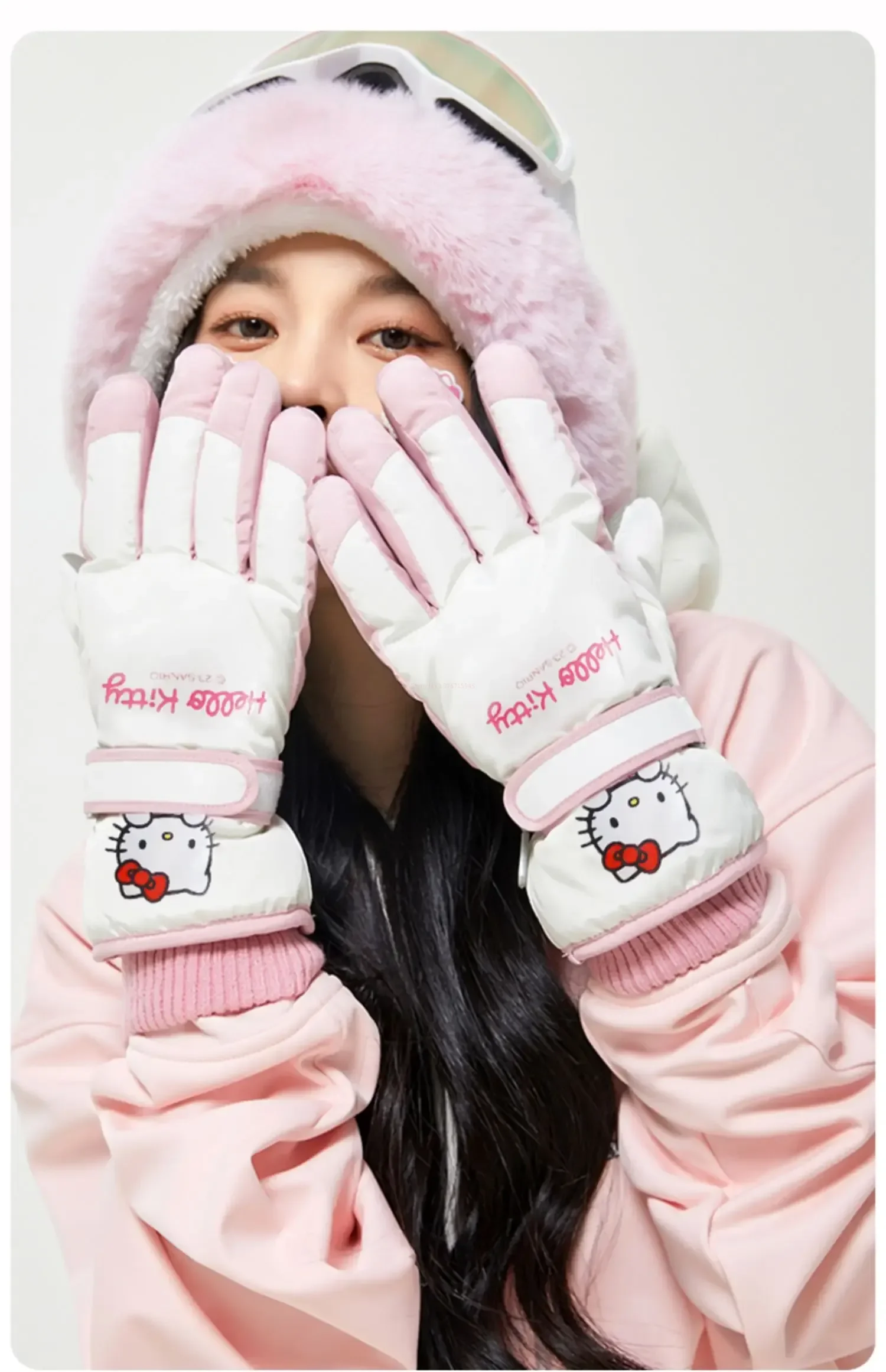 Kawaii Cartoon Hello Kitty Warm Gloves