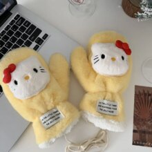 Anime Sanrio Winter Plush Gloves Hello Kitty Thicken Warm Windproof Cold Prevention Full Finger Glove Plush Gloves Birthday Gift Anime Sanrio Winter Plush Gloves Hello Kitty Thicken Warm Windproof Cold Prevention Full Finger Glove Plush Gloves Birthday Gift