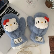 Anime Sanrio Winter Plush Gloves Hello Kitty Thicken Warm Windproof Cold Prevention Full Finger Glove Plush Gloves Birthday Gift Anime Sanrio Winter Plush Gloves Hello Kitty Thicken Warm Windproof Cold Prevention Full Finger Glove Plush Gloves Birthday Gift