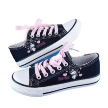 Sanrio Kawaii Kuromi Canvas Shoes My Melody Anime Cartoon Cute Fashion Creative Exquisite Skin Friendly Non-slip Flat Sneakers Sanrio Kawaii Kuromi Canvas Shoes My Melody Anime Cartoon Cute Fashion Creative Exquisite Skin Friendly Non-slip Flat Sneakers