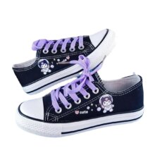 Sanrio Kawaii Kuromi Canvas Shoes My Melody Anime Cartoon Cute Fashion Creative Exquisite Skin Friendly Non-slip Flat Sneakers Sanrio Kawaii Kuromi Canvas Shoes My Melody Anime Cartoon Cute Fashion Creative Exquisite Skin Friendly Non-slip Flat Sneakers