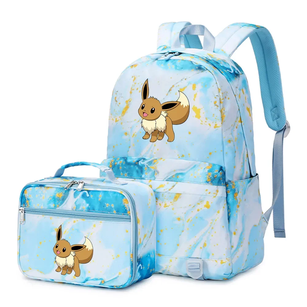 Kawaii Pokemon Eevee Backpack And Lunch Bag