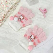 Sanrio Kawaii Hello Kitty Plush Gloves Sanrio Kawaii Hello Kitty Plush Gloves