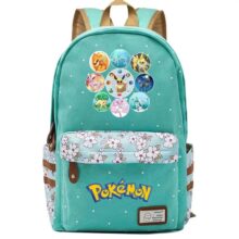 Kawaii Cartoon Pokemon Eevee Evolution Printed Backpack Kawaii Cartoon Pokemon Eevee Evolution Printed Backpack