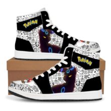 Kawaii Cartoon Pokemon Umbreon Printed Sneakers Kawaii Cartoon Pokemon Umbreon Printed Sneakers
