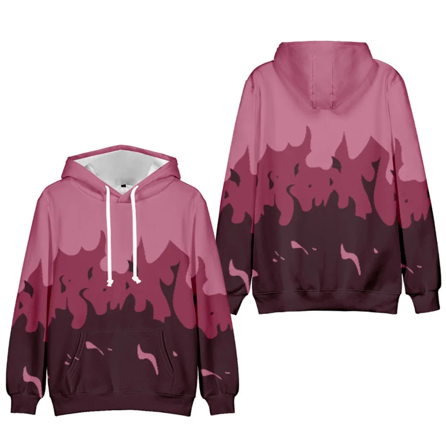 Cartoon Kawaii Aphmau Flame Pattern Hoodie - KawaiiMerch.com