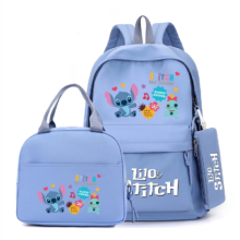 Kawaii Cartoon Lilo & Stitch Waterproof Backpack And Lunch Bag With Pencil Case Kawaii Cartoon Lilo & Stitch Waterproof Backpack And Lunch Bag With Pencil Case