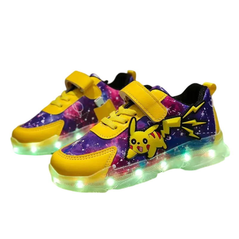 Kawaii Cartoon Pokemon Pikachu Rechargeable Light Shoes