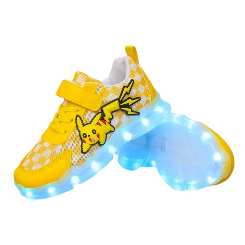 Kawaii Cartoon Pokemon Pikachu Rechargeable Light Shoes