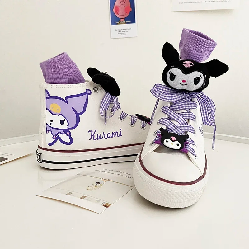 Sanrio Kawaii Cartoon Kuromi Sneakers With Socks