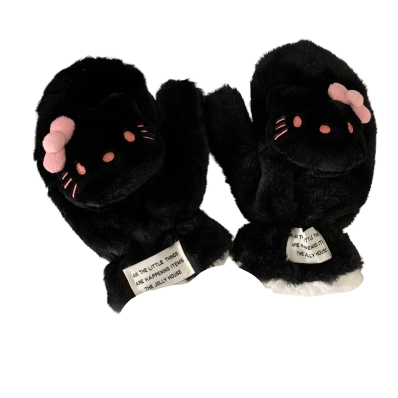 Kawaii Sanrio Hello Kitty Warm Plush Gloves